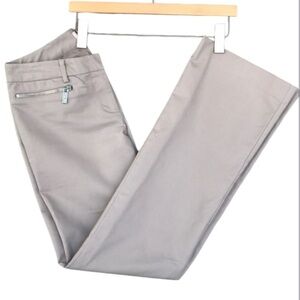 Michael Michael Kors Gramercy Fit Khaki Zip Pocket Stretch Pants Size 4